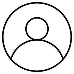 People icon Outline isolated logo mark
