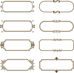 Fototapeta premium Collection of Ornate Vintage Frames, Elegant Borders for Text