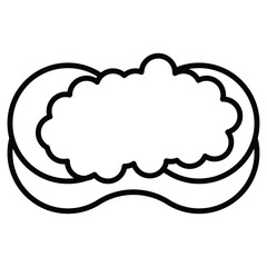 Sponge with foam icon Outline isolated logo mark