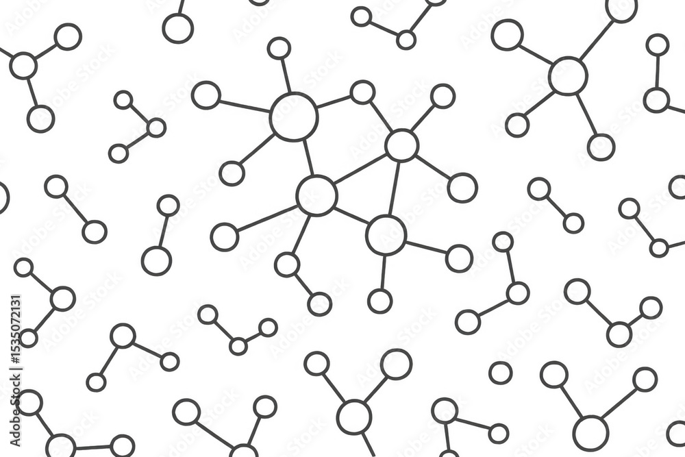 Poster interconnected nodes forming a network, symbolizing data flow and connectivity on a transparent back