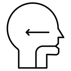 Swallowing reflex icon Outline isolated logo mark