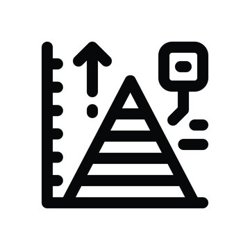 graph line icon. Clean and minimalist vector icon for websites, mobile apps, presentations, and logos. Fully scalable and customizable for any project.