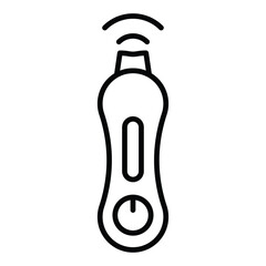 Ultrasonic face skin scrubber icon Outline isolated logo mark