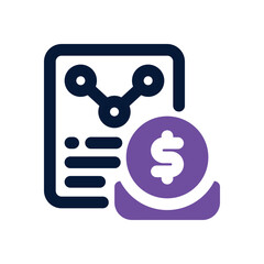 financial report duotone icon. Sleek and modern vector icon for websites, mobile apps, marketing materials, and corporate design. Fully scalable and ready to use.