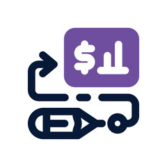 financial plan duotone icon. Sleek and modern vector icon for websites, mobile apps, marketing materials, and corporate design. Fully scalable and ready to use.