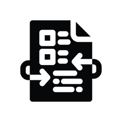 transaction glyph icon. Strong and solid vector icon for websites, mobile interfaces, presentations, and visual branding. High quality and easy to edit.