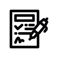 agreement line icon. Clean and minimalist vector icon for websites, mobile apps, presentations, and logos. Fully scalable and customizable for any project.