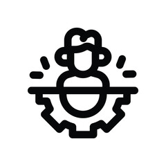 management line icon. Clean and minimalist vector icon for websites, mobile apps, presentations, and logos. Fully scalable and customizable for any project.