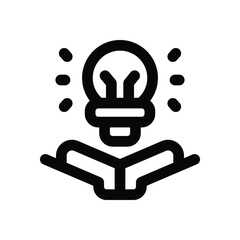 knowledge line icon. Clean and minimalist vector icon for websites, mobile apps, presentations, and logos. Fully scalable and customizable for any project.