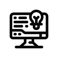computer line icon. Clean and minimalist vector icon for websites, mobile apps, presentations, and logos. Fully scalable and customizable for any project.
