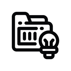 folder line icon. Clean and minimalist vector icon for websites, mobile apps, presentations, and logos. Fully scalable and customizable for any project.