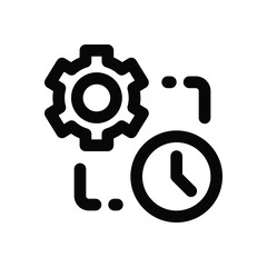 time management line icon. Clean and minimalist vector icon for websites, mobile apps, presentations, and logos. Fully scalable and customizable for any project.