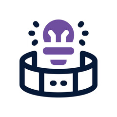 virtual reality duotone icon. Sleek and modern vector icon for websites, mobile apps, marketing materials, and corporate design. Fully scalable and ready to use.