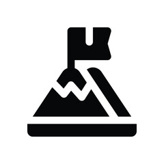 goal glyph icon. Strong and solid vector icon for websites, mobile interfaces, presentations, and visual branding. High quality and easy to edit.