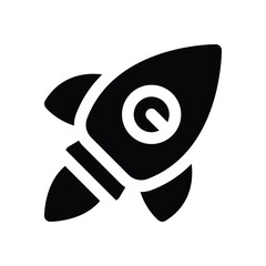startup glyph icon. Strong and solid vector icon for websites, mobile interfaces, presentations, and visual branding. High quality and easy to edit.