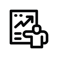 report line icon. Clean and minimalist vector icon for websites, mobile apps, presentations, and logos. Fully scalable and customizable for any project.