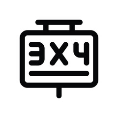 math line icon. Clean and minimalist vector icon for websites, mobile apps, presentations, and logos. Fully scalable and customizable for any project.