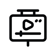 streaming line icon. Clean and minimalist vector icon for websites, mobile apps, presentations, and logos. Fully scalable and customizable for any project.
