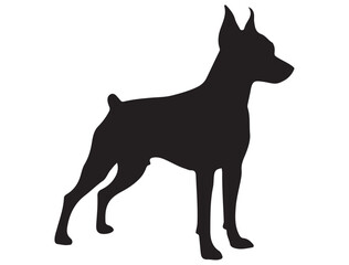 MINIATURE PINSCHER DOG SILHOUETTE