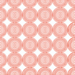 Asian Red Pattern Oriental
