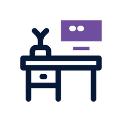 workspace duotone icon. Sleek and modern vector icon for websites, mobile apps, marketing materials, and corporate design. Fully scalable and ready to use.