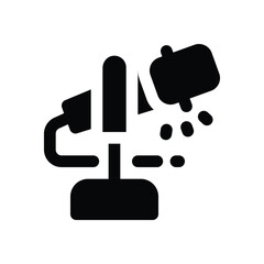 microphone glyph icon. Strong and solid vector icon for websites, mobile interfaces, presentations, and visual branding. High quality and easy to edit.