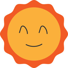 웃는 태양 아이콘 / Smiling Sun Icon