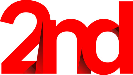 2nd 레드 3D 순위 타이포그래피 / 2nd Red 3D Ranking Typography