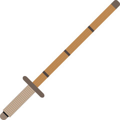 죽도 검도 대나무검 벡터 일러스트
