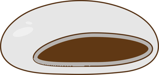 단면이 보이는 빵 간식 벡터 일러스트