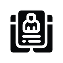 file glyph icon. Strong and solid vector icon for websites, mobile interfaces, presentations, and visual branding. High quality and easy to edit.