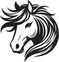 Fototapeta premium Majestic Horse Head Design, Strong and Graceful Equestrian Illustration