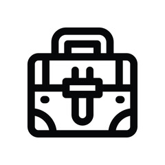 briefcase line icon. Clean and minimalist vector icon for websites, mobile apps, presentations, and logos. Fully scalable and customizable for any project.