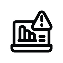 risk line icon. Clean and minimalist vector icon for websites, mobile apps, presentations, and logos. Fully scalable and customizable for any project.