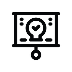 presentation line icon. Clean and minimalist vector icon for websites, mobile apps, presentations, and logos. Fully scalable and customizable for any project.