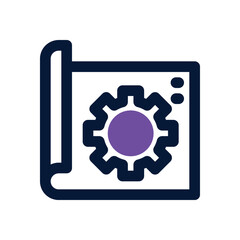 project duotone icon. Sleek and modern vector icon for websites, mobile apps, marketing materials, and corporate design. Fully scalable and ready to use.