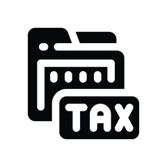 folder glyph icon. Strong and solid vector icon for websites, mobile interfaces, presentations, and visual branding. High quality and easy to edit.