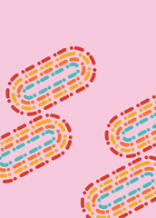 Abstract geometric retro background with diagonal lines and shapes. Vector illustration