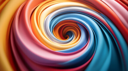 Vibrant Spiral Swirl in Multicolor Layers