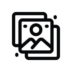 picture line icon. Clean and minimalist vector icon for websites, mobile apps, presentations, and logos. Fully scalable and customizable for any project.