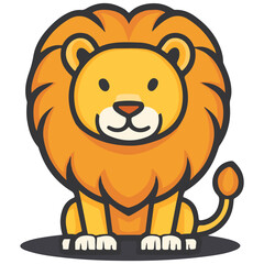 Obraz premium lion, animal, vector, transparent background, creature, panthera leo, mammal, wildlife, feline, predator, icon, beast, symbol, king, isolated, carnivore, wild, big, nature, safari, zoo