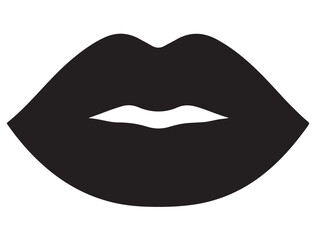 WOMAN LIPS SILHOUETTE 
