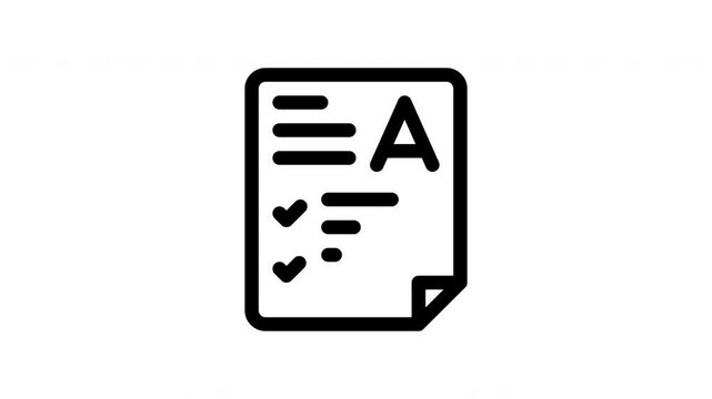 exam minimalist stroke animation