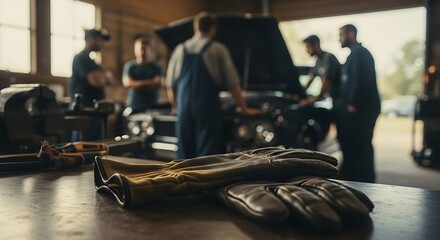 Automotive Repair Team: Garage Collaboration