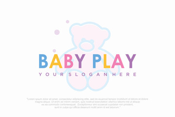 Kids logo icon design template. Vector illustration