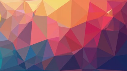 Obraz premium Abstract geometric background with warm and cool tones polygonal design