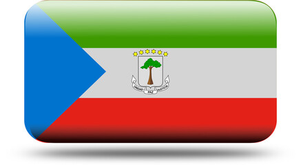 3D Rectangle Flag of Equatorial Guinea