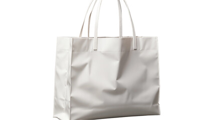 White tote bag mockup, modern shopping bag design, premium blank canvas, stylish retail packaging, isolated on transparent background.