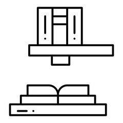 Study room line icon