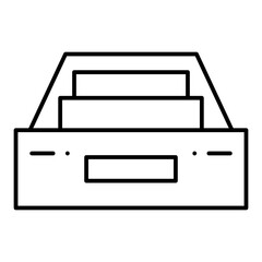 Card Catalog line icon